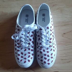 Avon White and Red Ladybug Sneakers